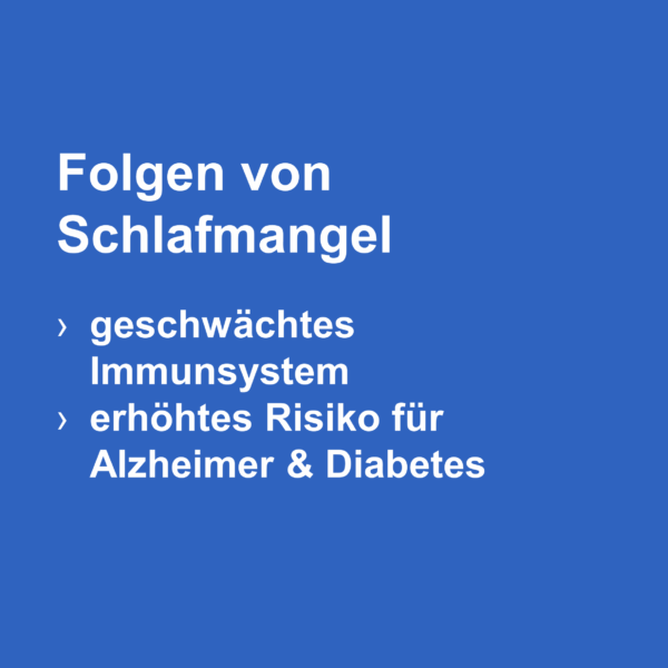 Schlechter Schlaf und Schlafmangel